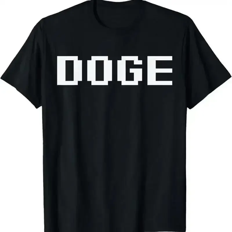 Doge D O G E Pixel Bitmap Font T Shirt