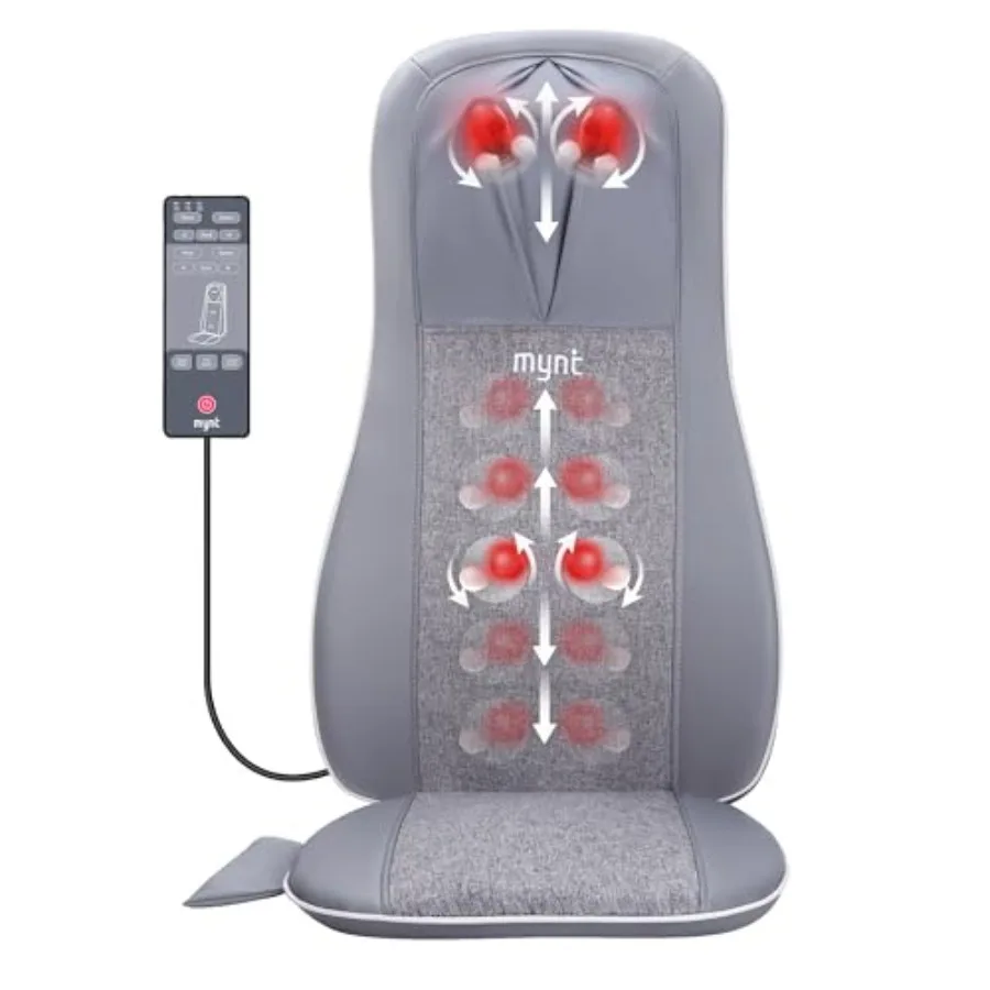 

Массажер шиацу для шеи и спины с подогревом 3D-разминающий массажер для всей спины для облегчения боли, складное регулируемое кресло для глубоких тканей M