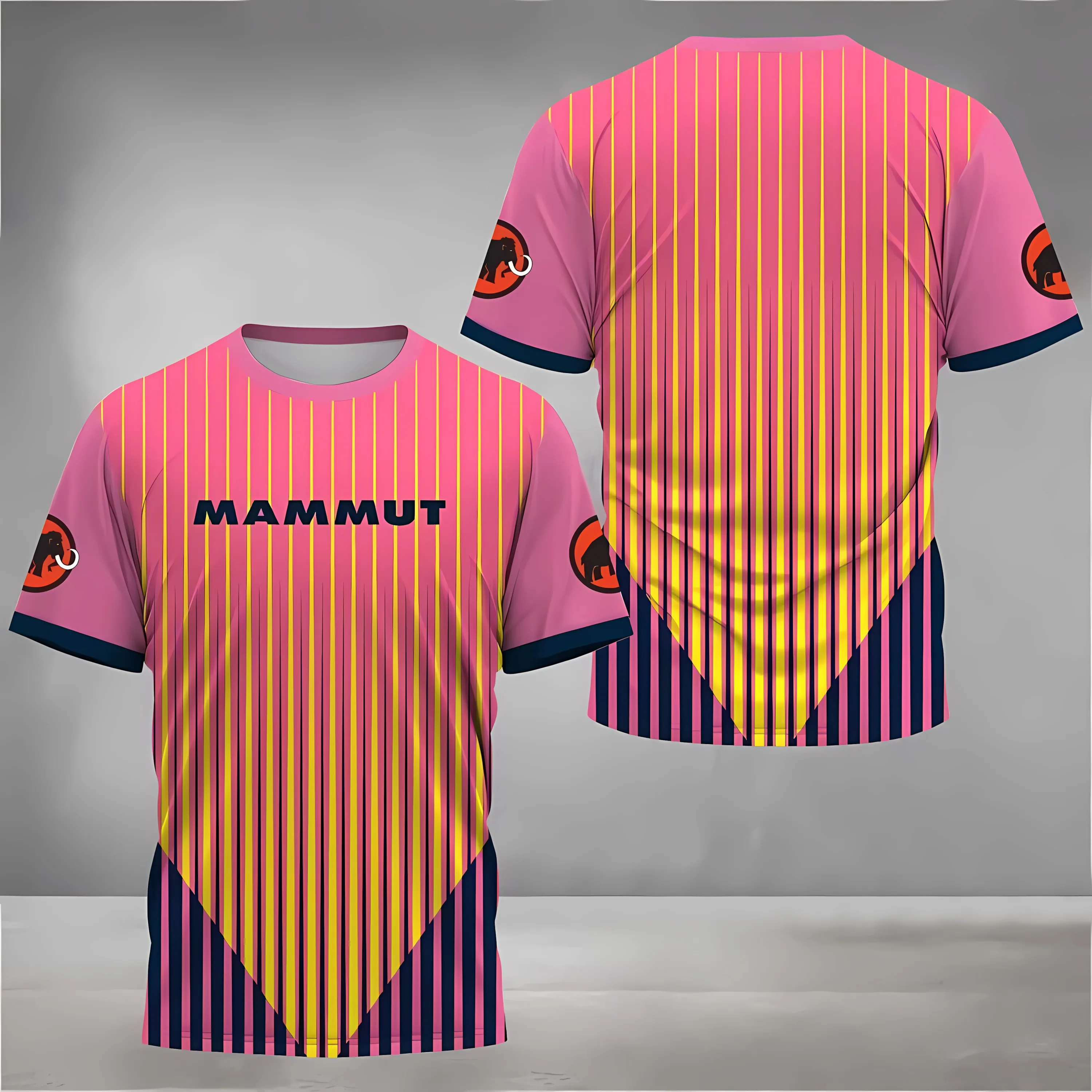 2025 Summer New Outdoor quick-drying sports casual roller skating fashionable 3D letter printed comfortable men's T-shirt view 4
