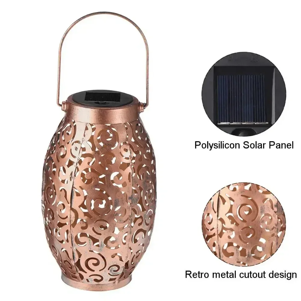 Waterproof solar garden light LED Lantern Hanging Outdoor solar Lamp Olive Shape Sensor Control Solar Powered lamp