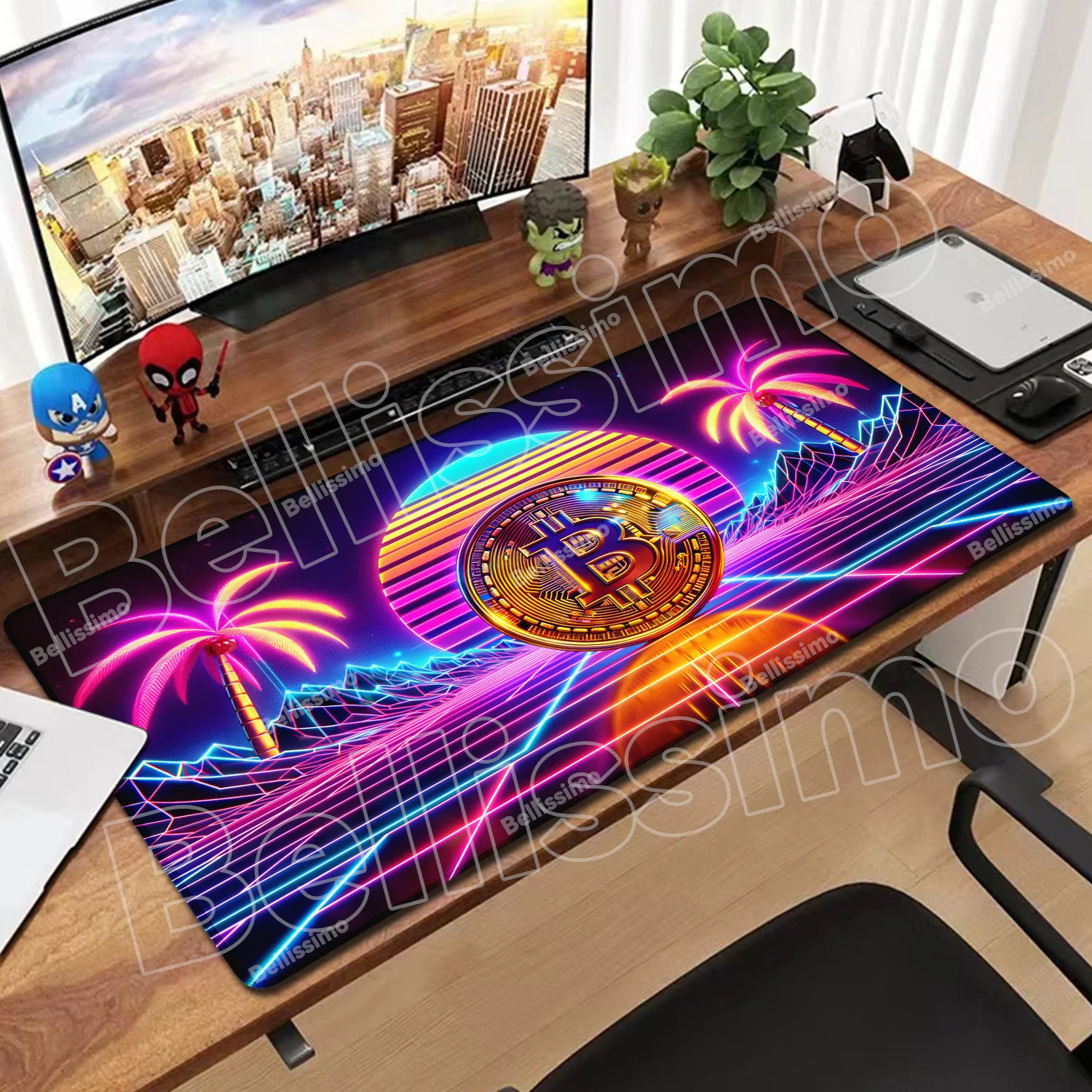 

Bitcoin Mouse Pad Gaming Large HD Mousepad Anti-slip Natural Rubber mouse mat Computer Gamer Desk Mat Edge Black gamer Mousepad