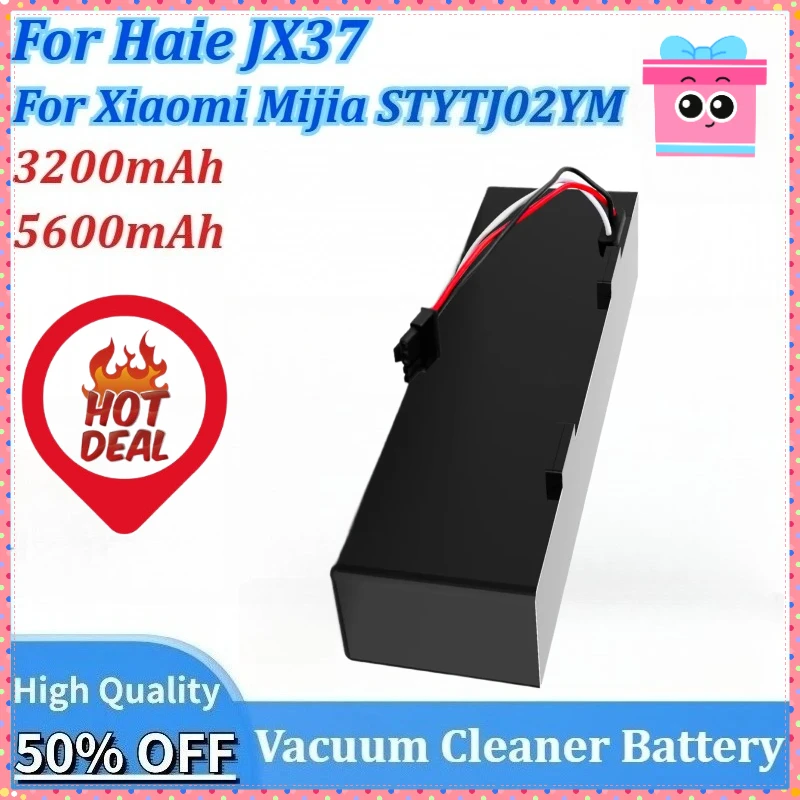 

14.8V 5600mAh Rechargeable Battery INR18650 for Xiaomi Mijia Mi Robot Vacuum-Mop Robot STYTJ02YM for Haie JX37 Li-ion Battery