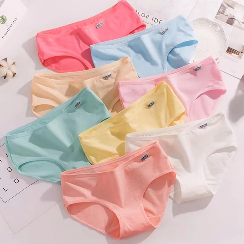 4 pz/lotto slip per ragazze mutandine intimo per adolescenti in cotone Little Toddler 8-14Y