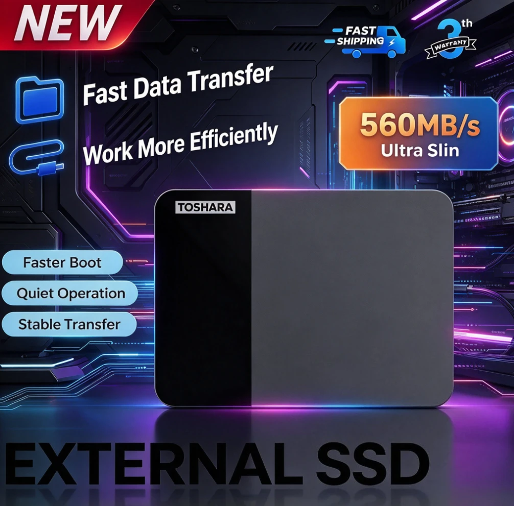 Slim Encrypted B3 External Hard Drive Large Capacity  2TB 4TB USB 3.0 Office File Backup Hard Disk For Desktop and Laptop.