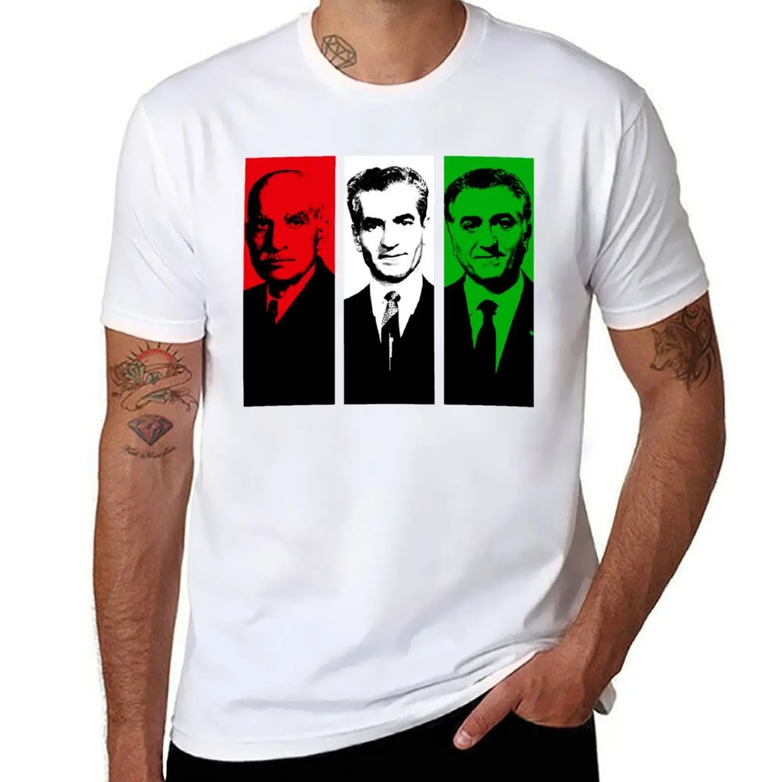 

Pahlavi kings of Iran by Fereshteh Gilaki T-Shirt t shirts for man cotton soft t shirts for man pack cotton T-Shirt