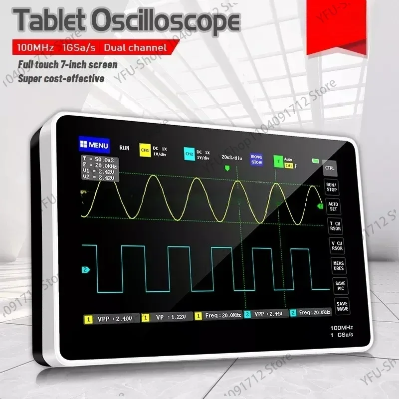 1013D Digital Tablet Oscilloscope Dual Channel 100M