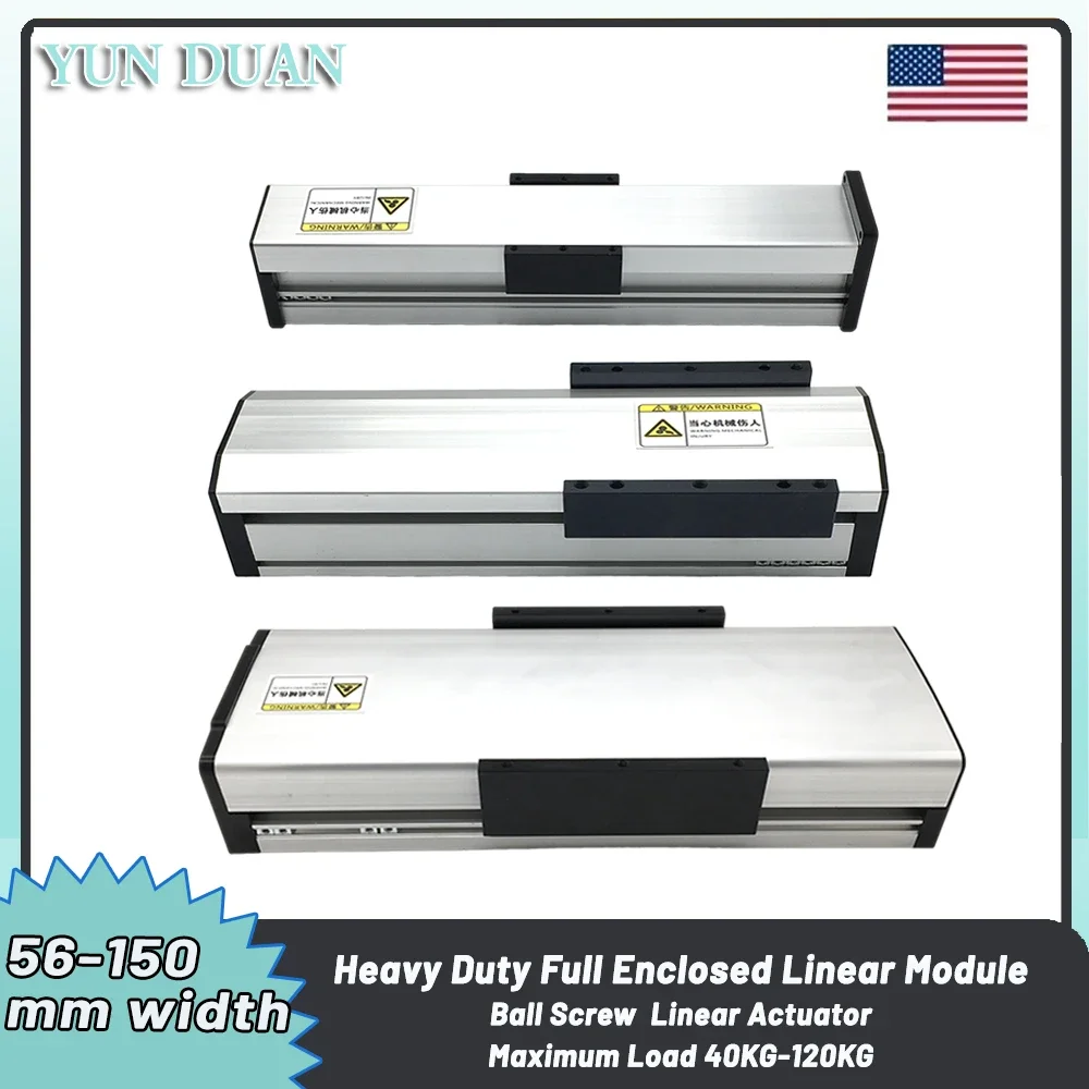 

Fully Enclosed Linear Rail Stage Motion Module Dustproof Waterproof SFU1605 Ballscraw Slide Table 40-100KG Load For Nema 23/34