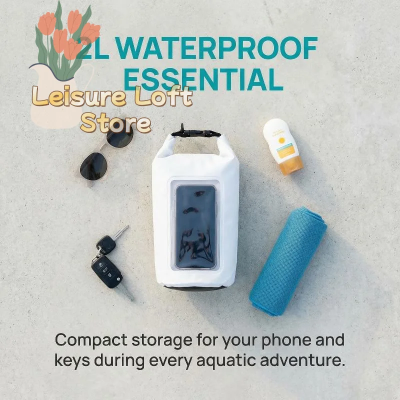 Universal 2L PVC Waterproof Swimming Bag Dry Phone Case Floating Sack for River Trekking and Beach Vacation
