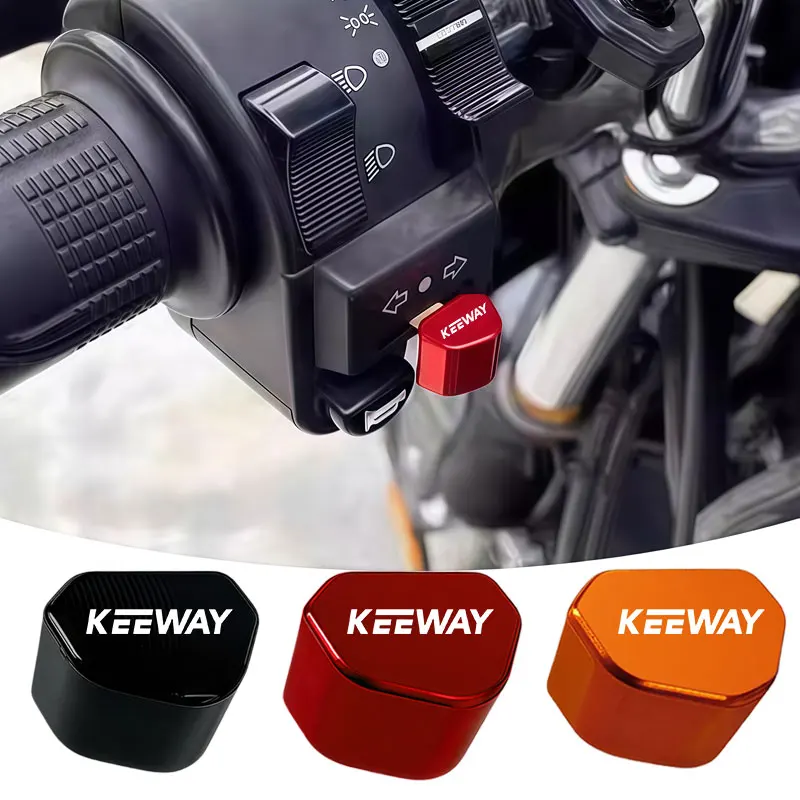 Para Keeway Hurricane 50 Vieste 300 RKF 125 accesorios de aleación de aluminio para motocicleta CNC botón de interruptor de señal de giro tecla