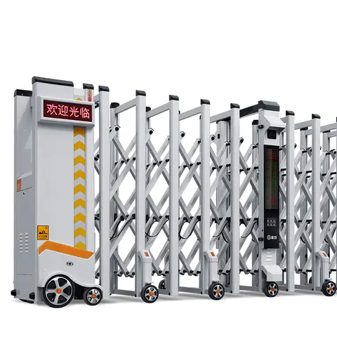 Luxury Modern Automatic Folding Driveway Gate Wrought Aluminum Alloy Retractable Gate for Hotels