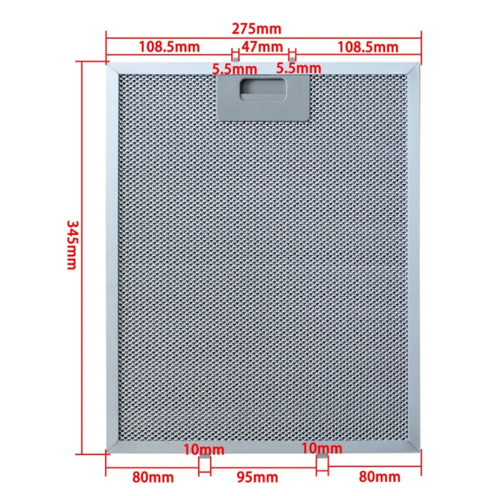 Metal Mesh Filter Aluminum Grease Filter Five Layers Filtration Sturdy Aluminum Construction For Daily Kitchen Cooking