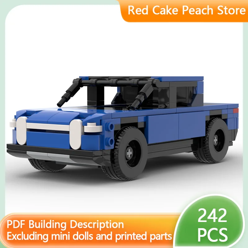 

City Car Model MOC Building Bricks R1T Electric Pickup Truck Modular Technology Children Holiday Gifts Assemble Toys Suit