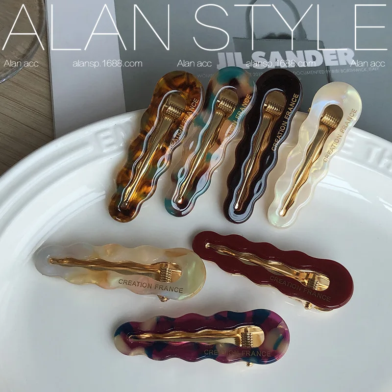 

Новые летние заколки-уточки с цветочным принтом для девочек, заколки-крабики для челки в форме капли, крестообразные заколки для волос для женщин