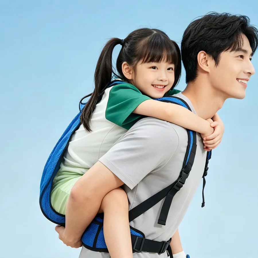 Travel-friendly, Breathable, Sweat-free, Adjustable Length Portable Child Carrier