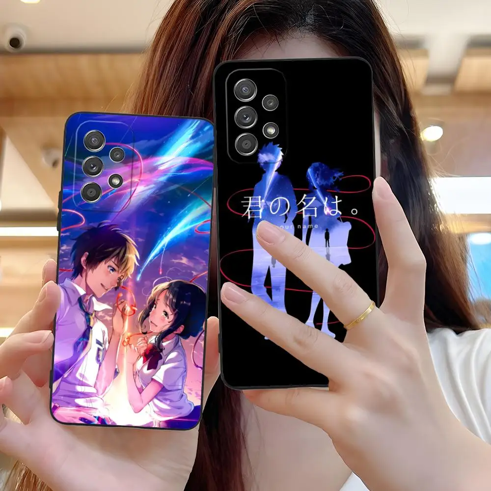 

Чехол для мобильного телефона «Аниме свое имя» для Samsung Galaxy M55 54 42 35 34 33 32 23 22 15 14 13 12 F55 5G с цветным принтом, роскошный чехол