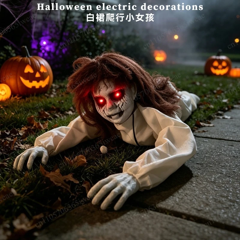 Halloween Ornaments, Voice-activated Sensing, Luminous Scene Arrangement with Sound Effects