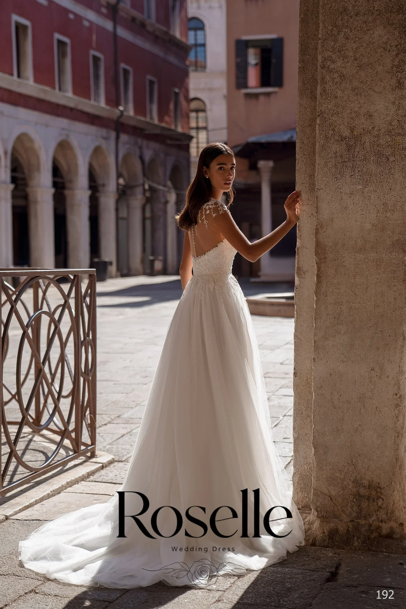 ROSELLE Lace Illusion High Neck Tulle A-line Wedding Dress Cap Sleeve Open Back 2026 Bridal Gown Customized свадебное платье