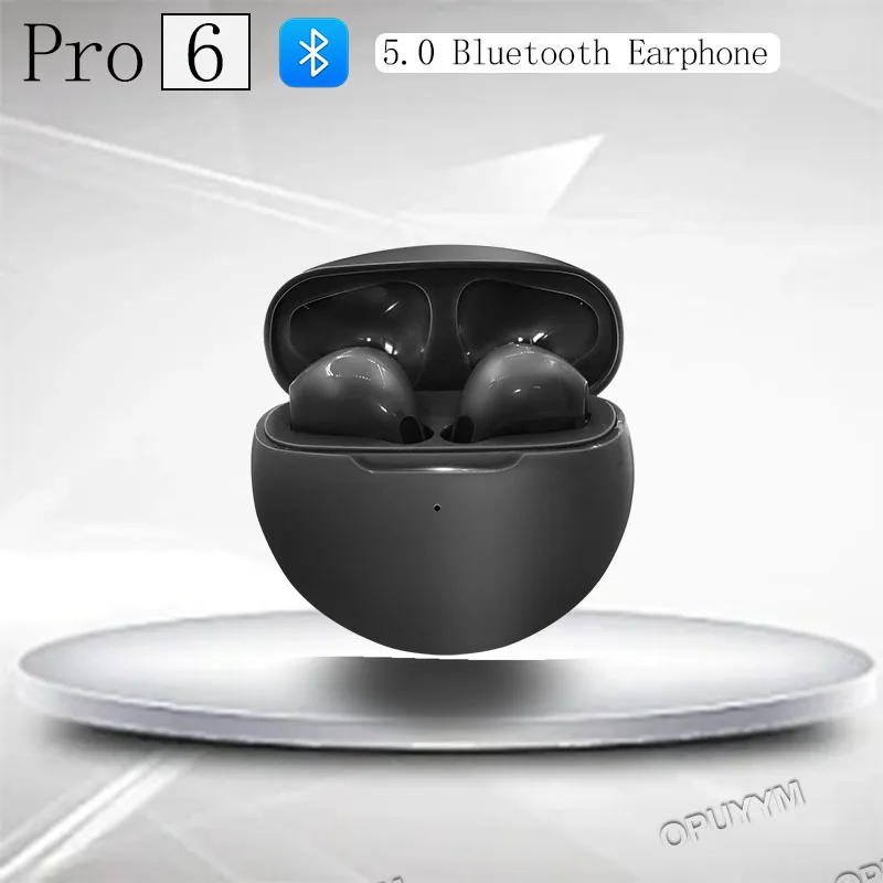 

PRO 6 Wireless Bluetooth Headset 5.0 Bluetooth Protocol Earplug Type Strong Endurance Gaming Competitive Headphones TWS Running