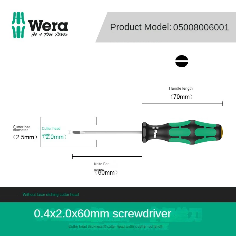 Imagem -06 - Wera 335 Series Slotted Screwdriver Ultra Hard Industrial Grade Driver Chaves de Fenda Estendidas Anti Slip