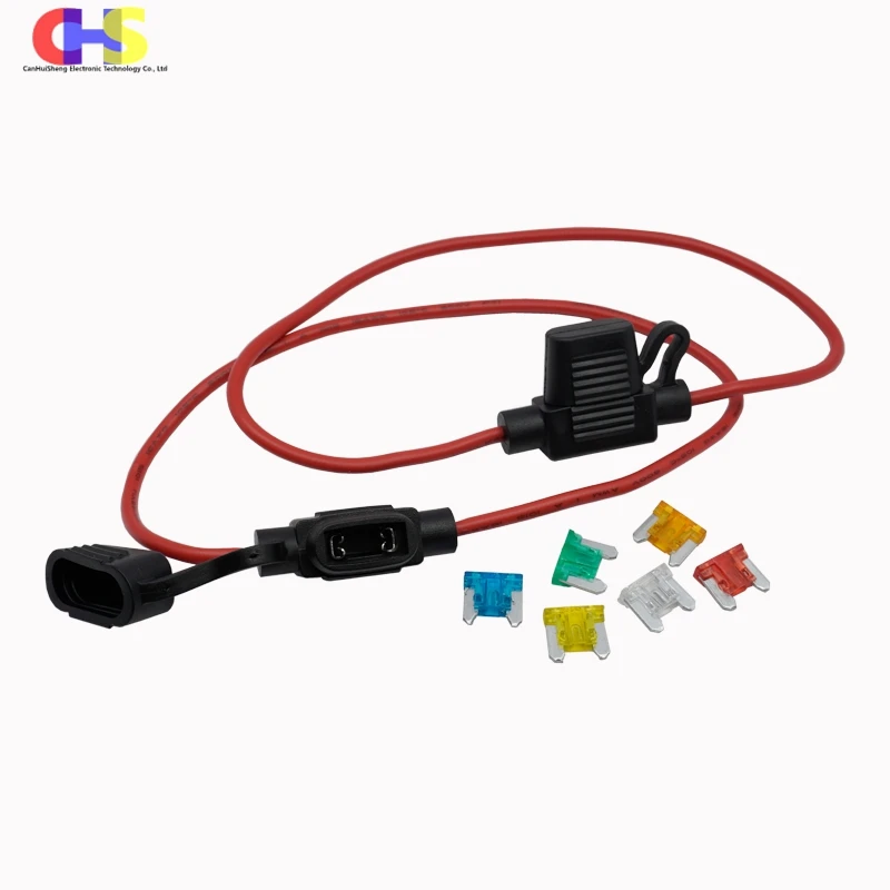 1pcs With 18/16/14/12/10AWG Wire Cable 32V Mini Small Medium Waterproof Auto Car Fuse Holder 1A 2A3A 5A 7.5A 10A 15A 20A 30A 40A