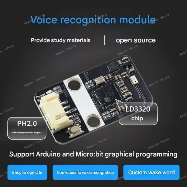 自動音声認識モジュール-ld3320-ai-インテリジェント音声、サウンドセンサー-arduino-microbit-と互換性あり
