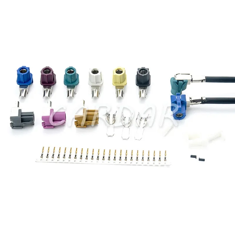 1 Set Auto LVDS 4 Pin HDS Connector Automotive Audio Socket AC Assembly Universal Car Fakra Female Connectors