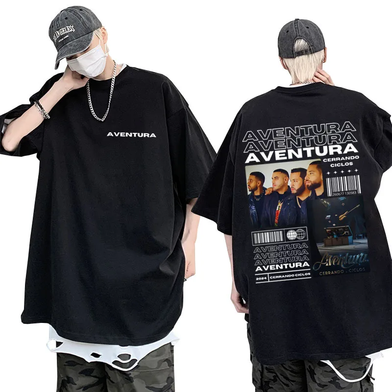 

Rapper Aventura Cerrando Ciclos Tour Graphic T Shirts Men's Women's Fashion Vintage Hip Hop T-shirt Oversized Streetwear Tees