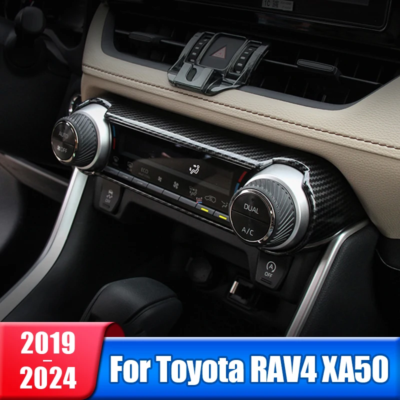 For Toyota RAV4 XA50 2019 2020 2021 2022 2023 2024 Hybrid Car Air Conditioning Knobs Switch Trim Cover Accessories