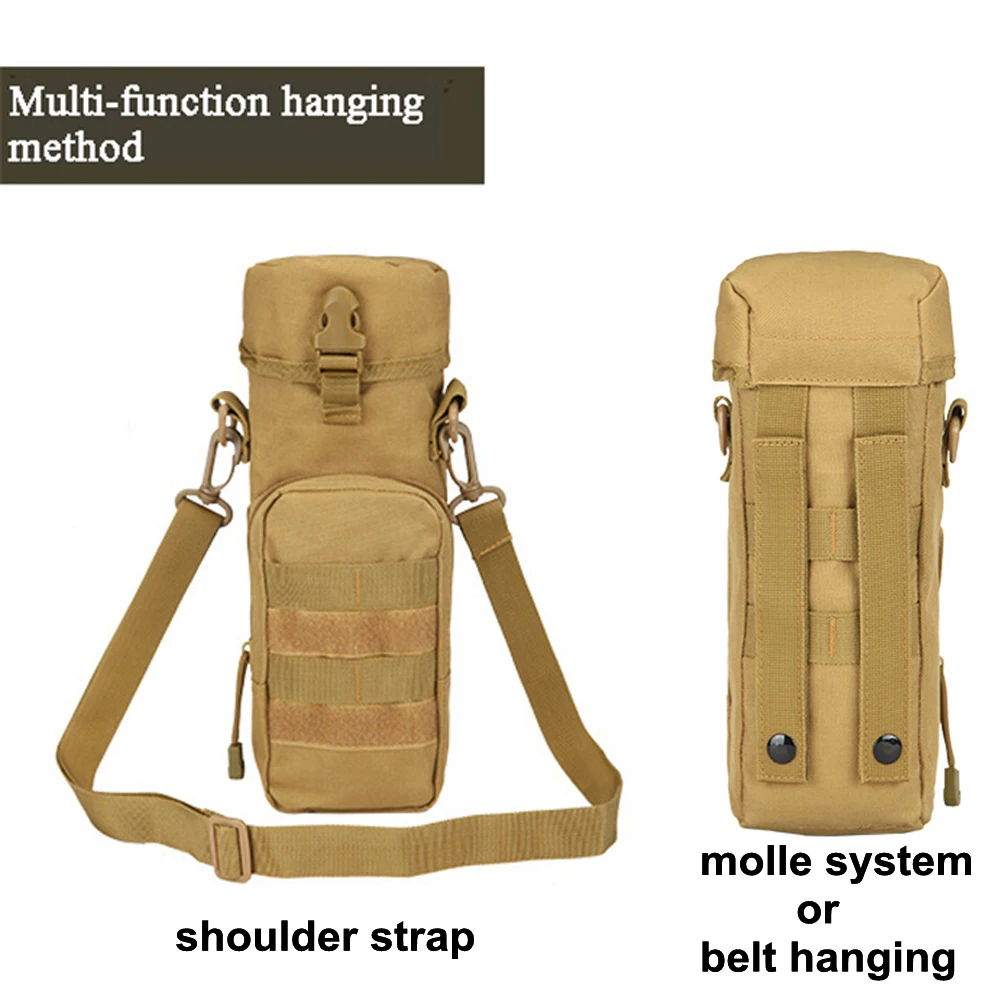 Molle Keep Warm Water Bottle Kettle Waist Bag Holder Gear Nylon Pouch For Outdoor Hunting Hiking Camping Tactical Water Bag