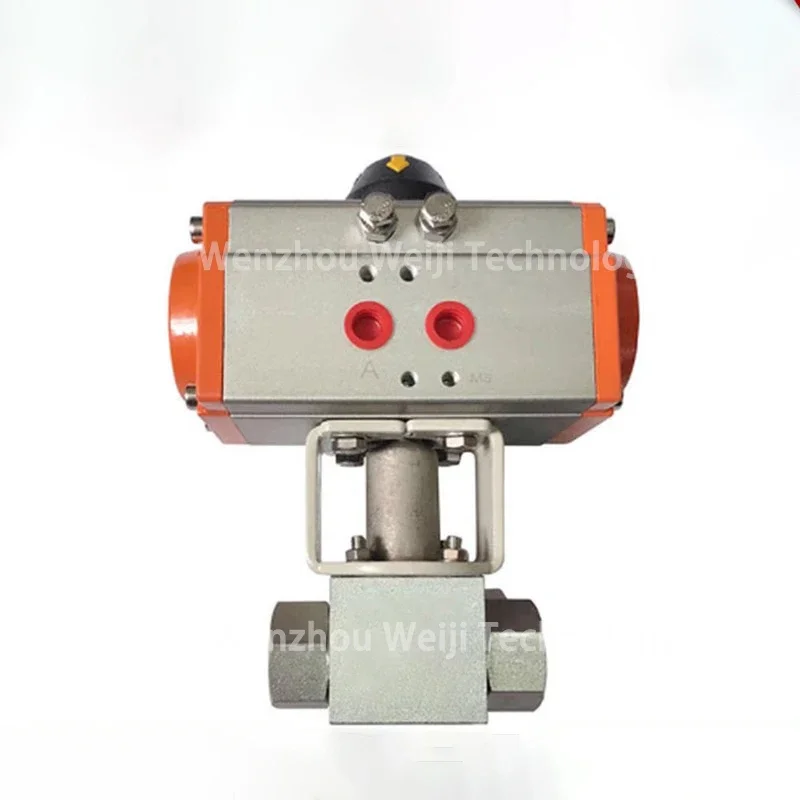 

Q6145N пневматический трехходовой шаровой кран высокого давления, Т-образный клапан из нержавеющей стали с внутренней резьбой, игла промышленного класса