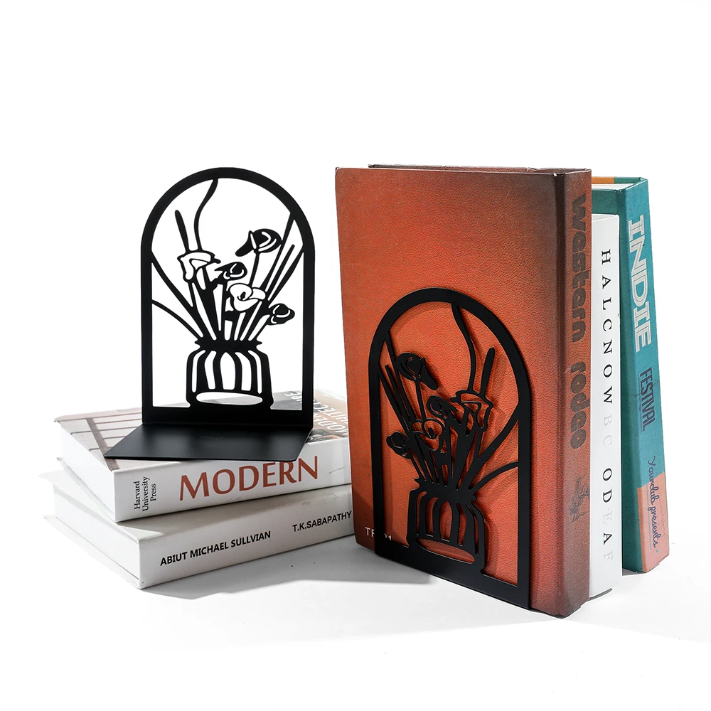 Imagem -02 - Livro Termina Estilo para os Amantes Book Rack Stand Iron Bookends Home Desk Papelaria Material de Escritório Estilos