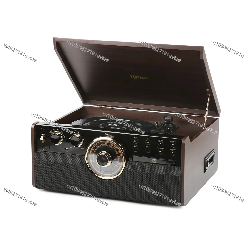 Turntable USB SD Wireless Gramophone Cassette FM Radio Vinyl record player with CD