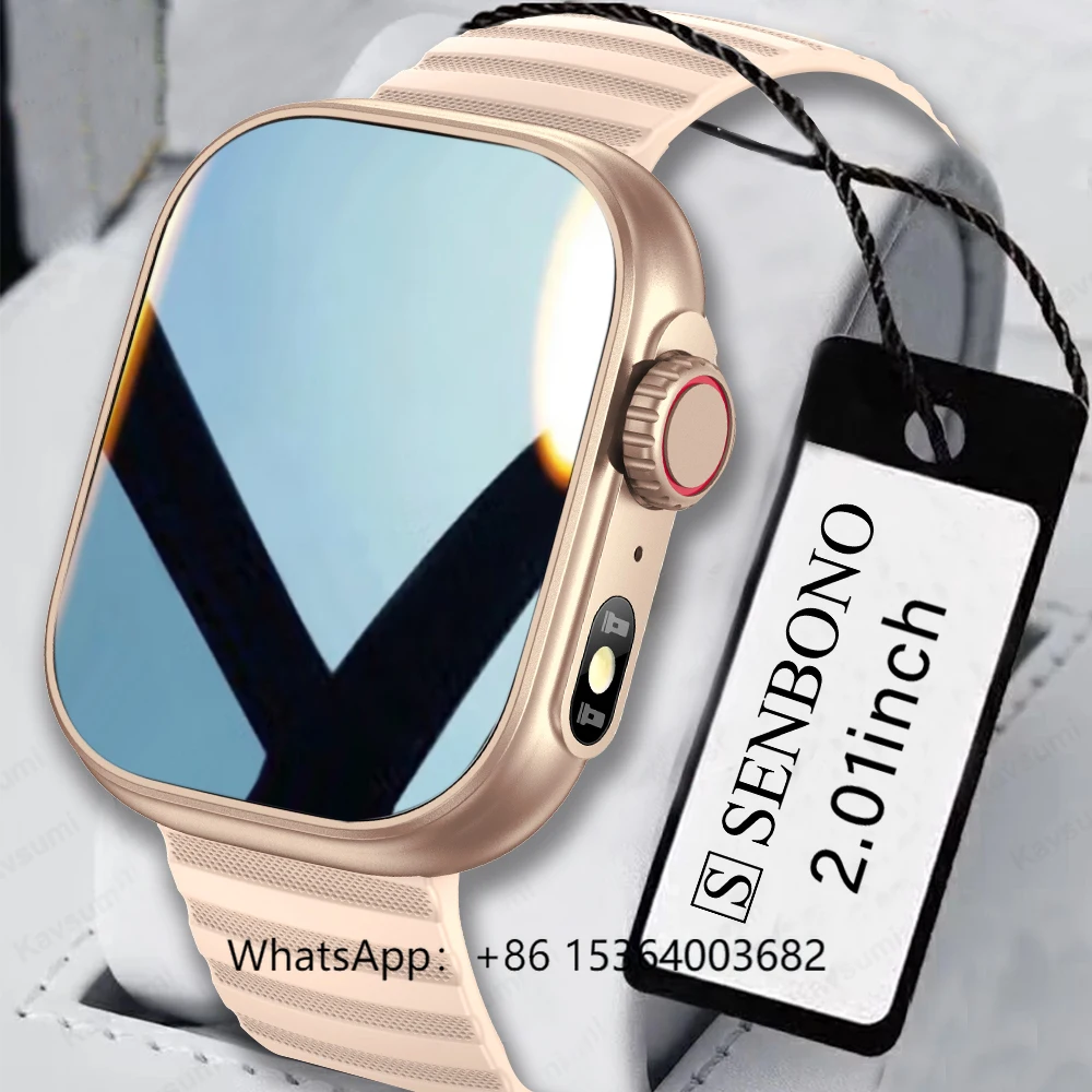 

TJXL-SENBONO ZW39 2023 Smart Watch Ultra Pro Max Series 8 Big Touch Screen BT Call Body Temperature 100+ Sport Modes SmartWatch