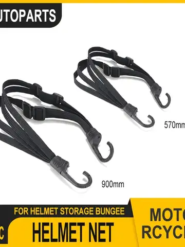 SEAMETAL 60/90CM Motorcycle Helmet Straps Hook Luggage Retractable Elastic Rope Fixed Strap Motos Helmet Luggage Net Accessories