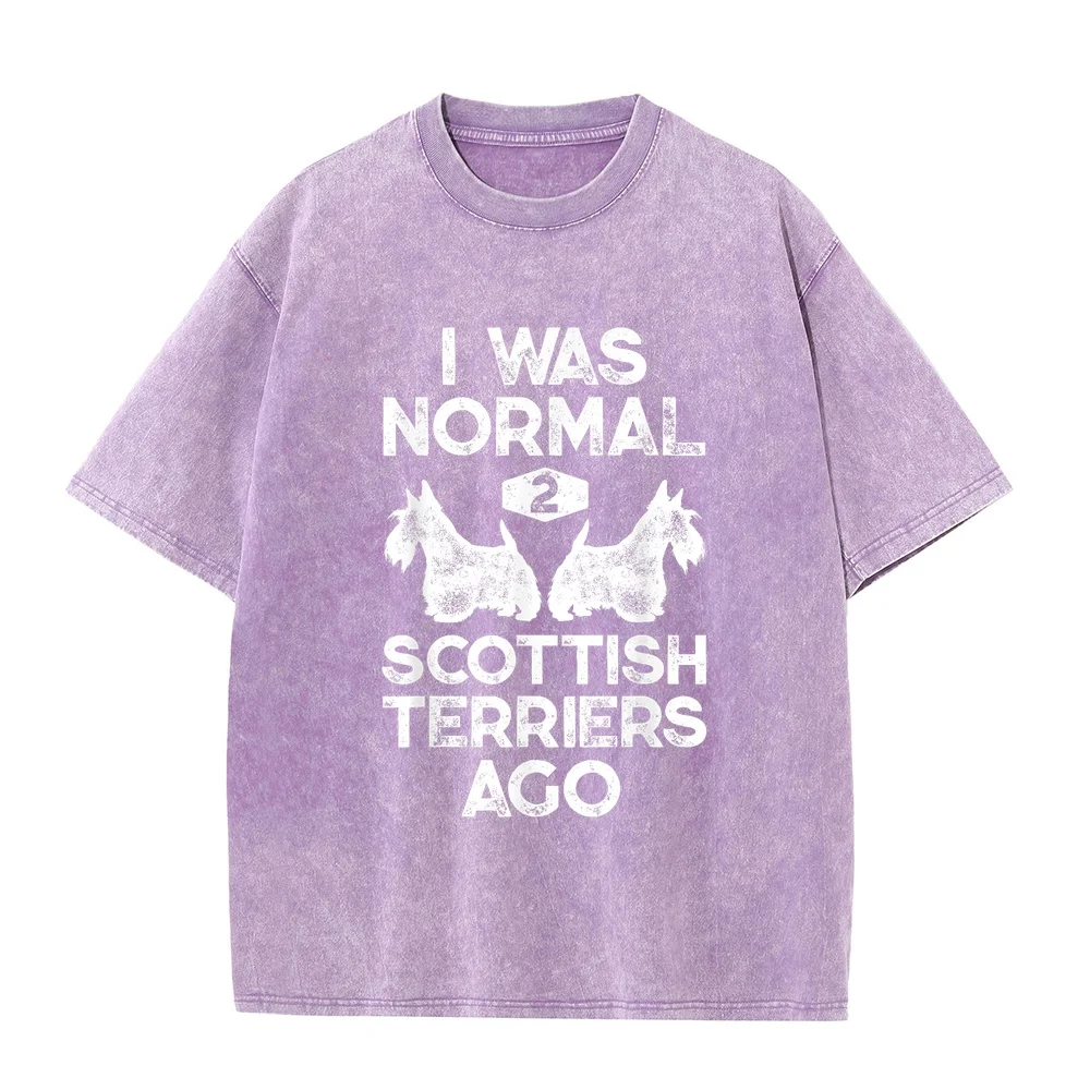 I was Normal 2 Scottish Terriers Ago Funny Scottie Dog Puppy T-Shirt for Men Women Girls Kids Shirts Designer Clothes Man トップス