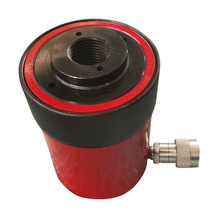 Spring Return Hollow Lifting Hydraulic Jack OEM Single Acting Anti Corrosion