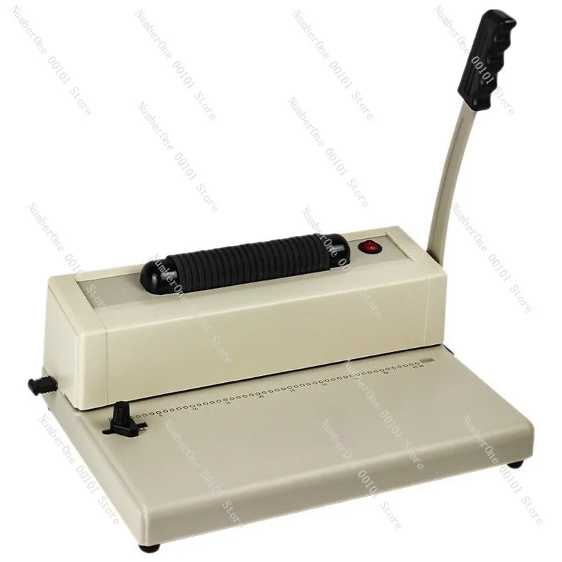 Office Document Binding Machine Electric Spiral Coil Punch and Bind All in One Single Wire Ring Booklet Notebook Paper Puncher