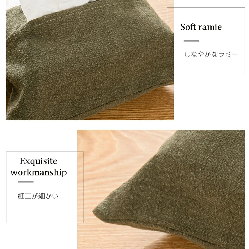 4PCS 교수형 냅킨 홀더 티슈 천 상자 커버, 종이 타월 케이스 컨테이너, 라미 코튼 패브릭 보관 가방 홈 장식