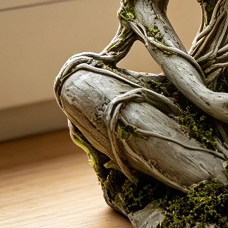 

Handcrafted Resin Figurine Resin Zen Pose Statue Mystical Creature Ornament for Home Living Room Bedroom Office Table Decor