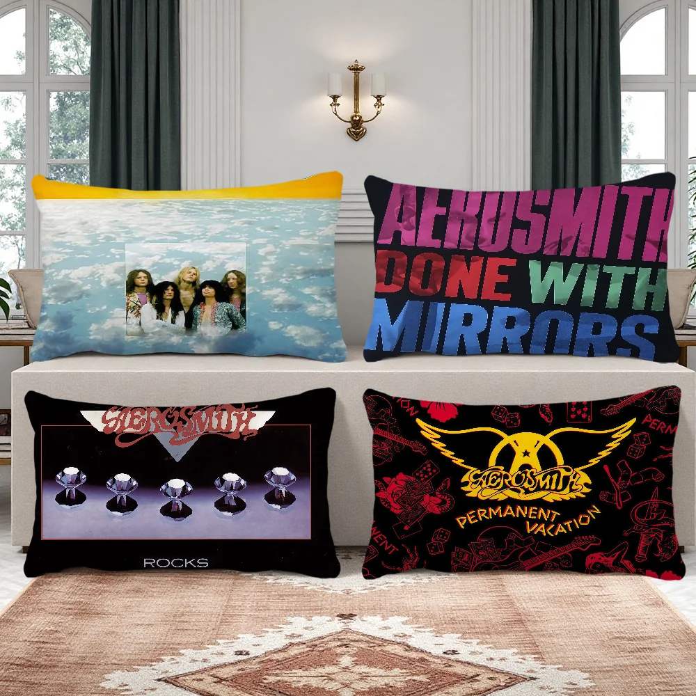 Rock Band A-Ae-ro-smi-tH-H aerosmith cushion cover Rectangle Pillow Case Printing Bedside Sofa Room Home Decoration Pillowcase