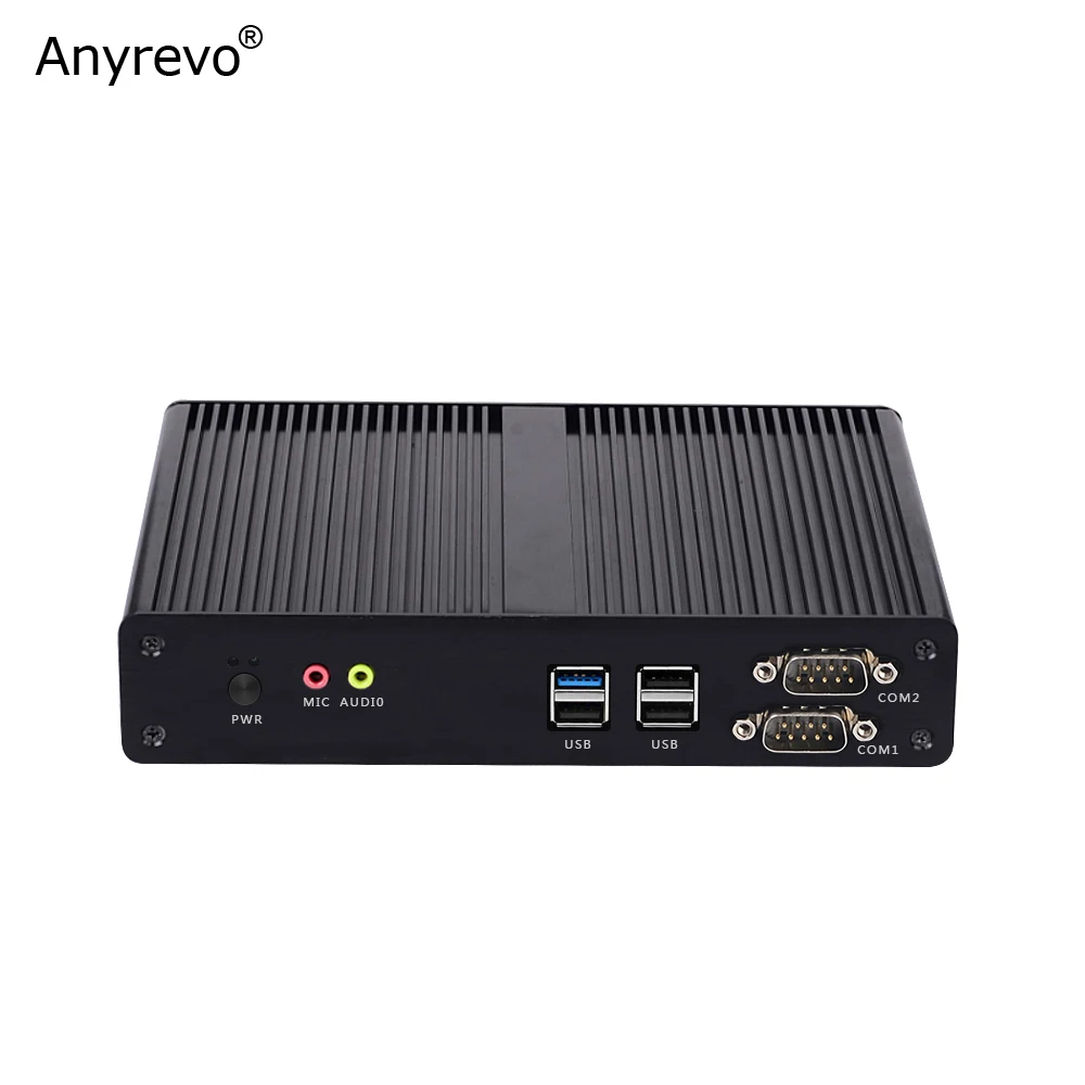 fanless industrial pc Intel J2900 Quad Core mini computer thin client with Dual LAN 1000M DDR3L HDMI VGA 4 USB 2 RS-232 COM