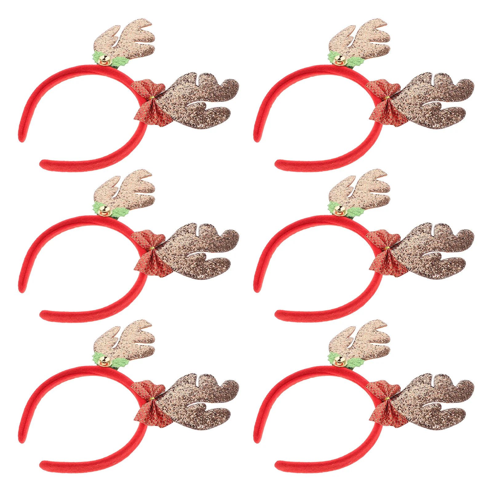

6 Pcs Antler Headband Christmas Shop Decorations Deer Antlers Girls Hair Accessories Kids Tail