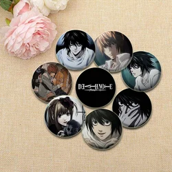 Anime giapponesi Death Note spille smaltate spille rotonde fatte a mano L Killer Yagami Light Cosplay Badge zaini gioielli regali