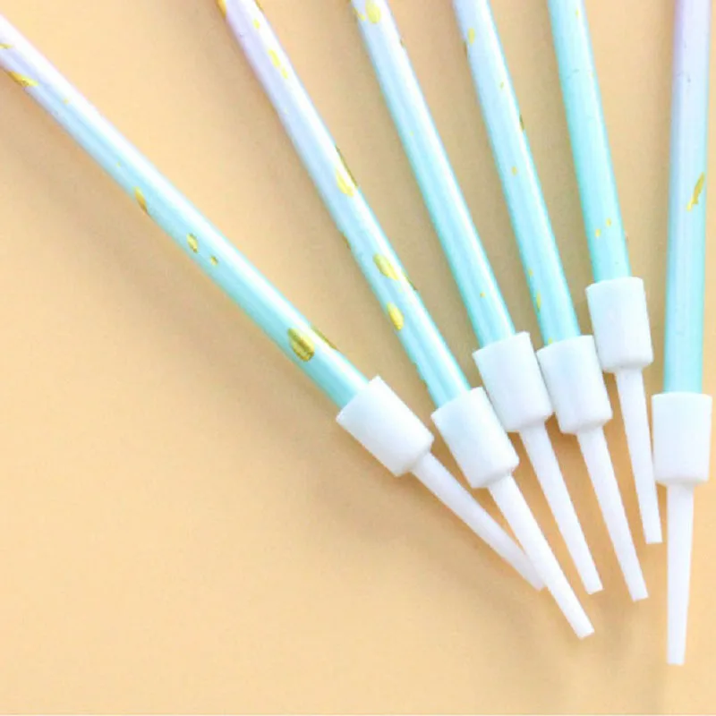6Pcs Long Funny Birthday Candles For Cake Sticks Wedding Pastel Colored Lamps Candles And Stands Decoration Wedding Candles