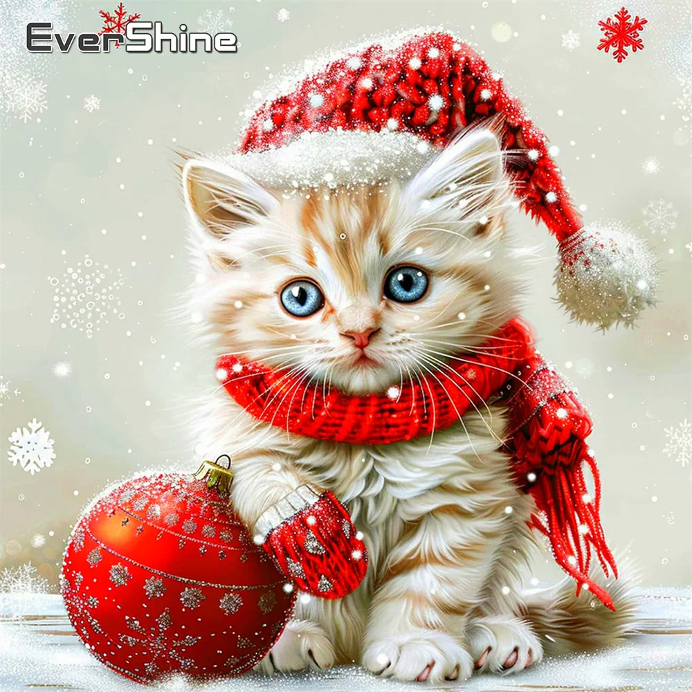 Evershine Diamant Malerei Katze Bild Von Strass Stickerei Tier 5D DIY Kit Mosaik Schnee Neue Ankunft Dekor Für Zuhause