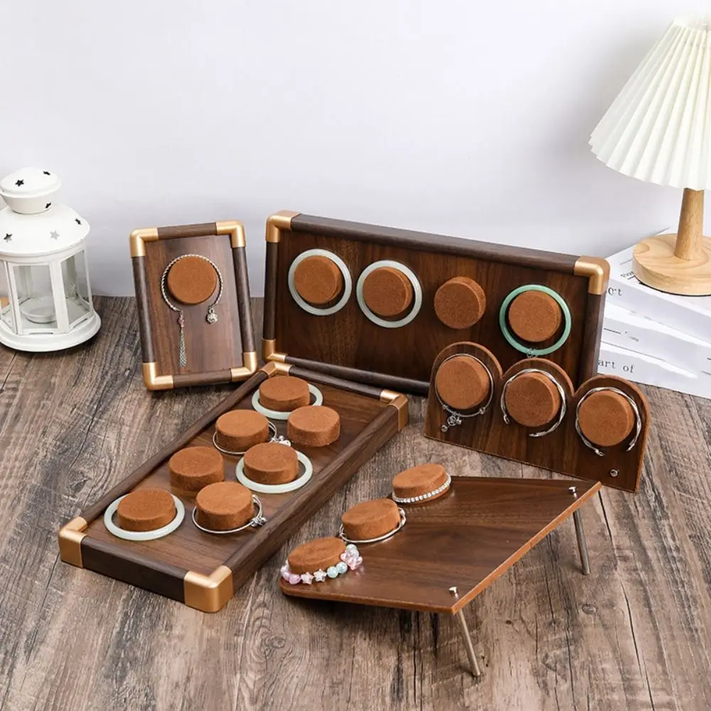 

Walnut Wood Bracelet Tray Organizer Storage Case Bracelet Display Rack Necklace Ornaments Hand Jewelry Holder Bracelet Holder
