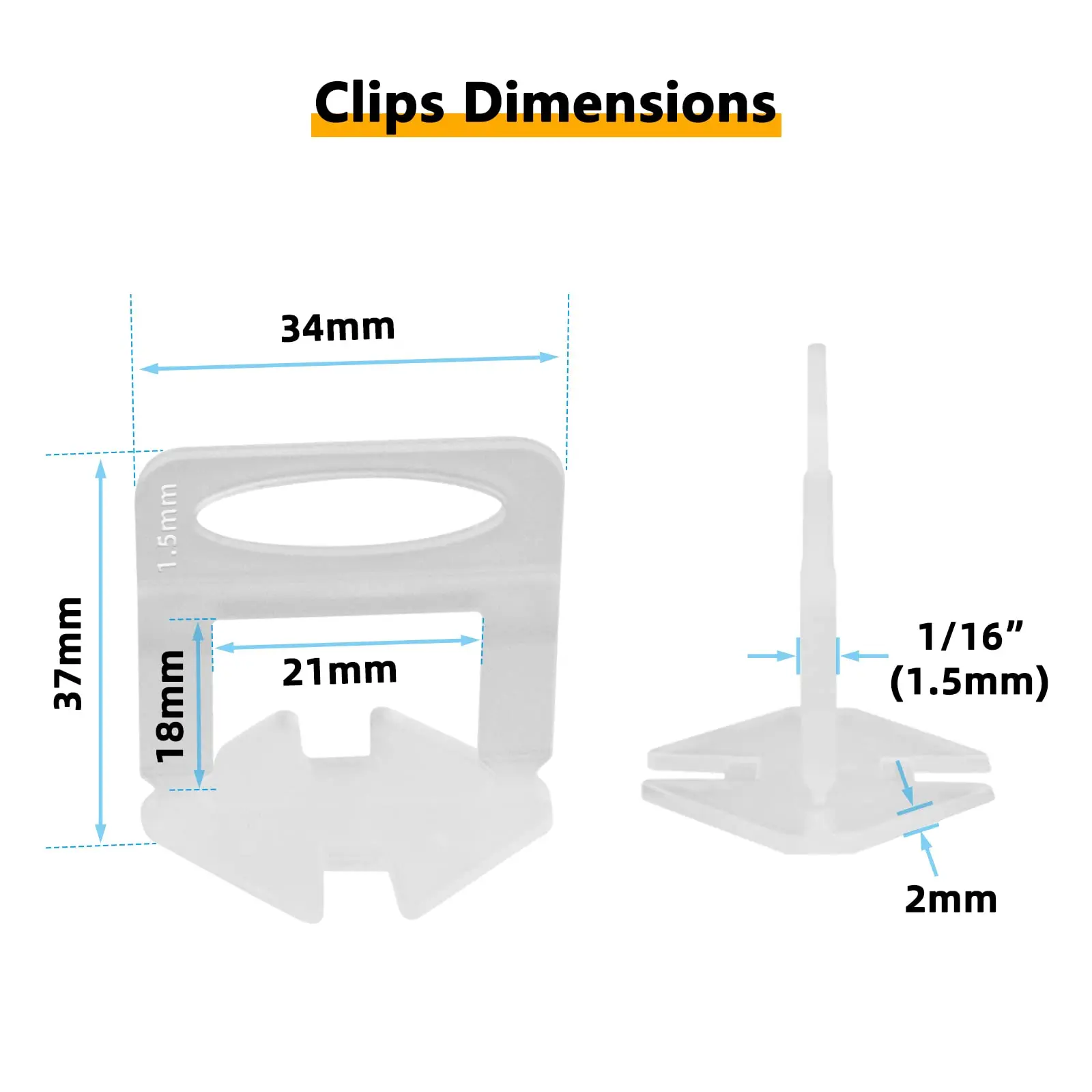 501 Chiếc Ốp San Bằng Hệ Thống 1Mm/1.5Mm/2Mm/2.5Mm/3Mm 400 kẹp + 100 Nêm + Tặng 1 Kìm Nhựa Ngói Do Khoang Cach Bang Dụng Cụ