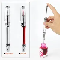 Wing Sung 3013 Vacuum Filling Fountain Pen Resin Transparent Ink Pen EF/F Nib 0.38/0.5mm Resin Business Christmas Writing Gift