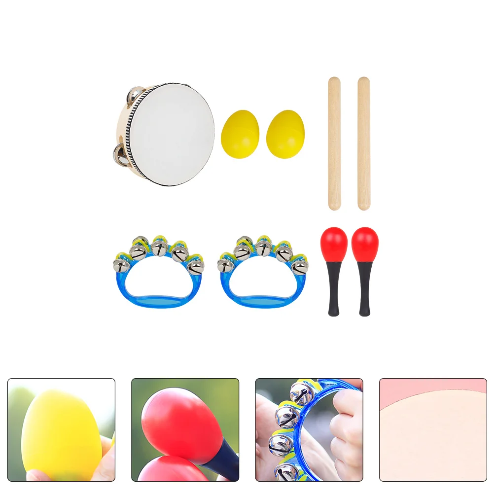 5 unids/set instrumento Musical bebé mano agitar campana instrumentos juguetes para niños percusión educativa