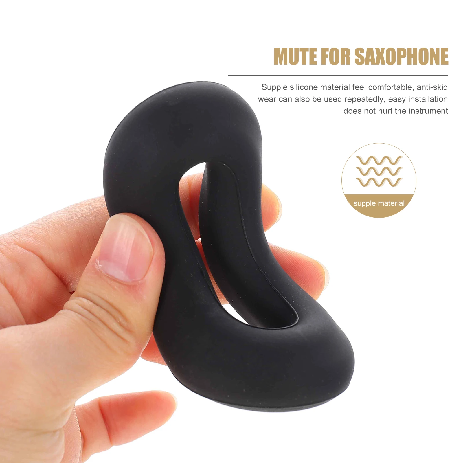 Instrumentos musicales saxofón Alto mudo reducción de ruido sonido accesorios de Gel de sílice